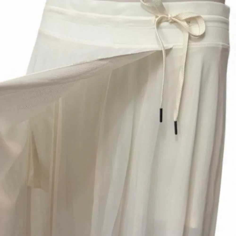 Halara Drawstring Mesh 2-in-1 Side Pocket Flowy Midi Skirt, NWT! Size Large